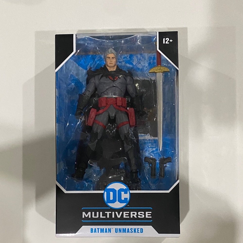 DC Batman Unmasked Collectible Figure - Gray, Red & Black